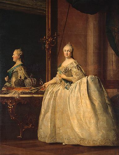 unknow artist Catherine II of Russia in the mirror Germany oil painting art